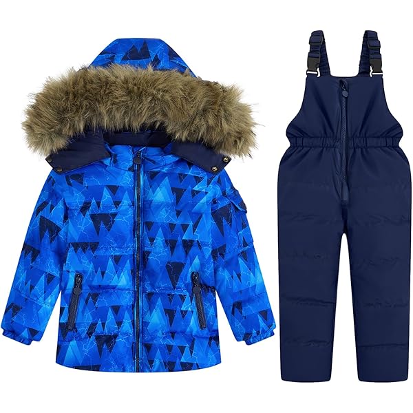 Amazon.com: JiAmy Kids 2-Piece Snowsuit Winter Puffer Jacket and